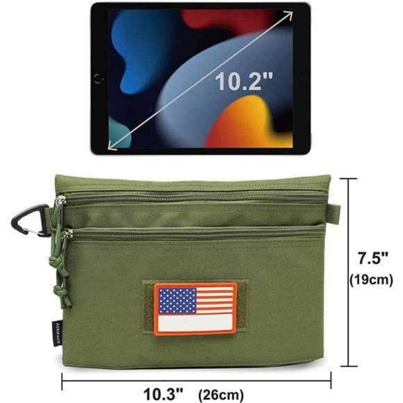 Tactical Carry On Zipper Pouch, Toiletry Bag Packing Sack Cosmetic Kit Makeup - Picture 2 of 6